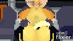 Isabelle the animal crossing character gets a good blowjob
