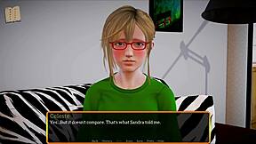 A walkthrough of the visual novel style game My new stepfamily 604