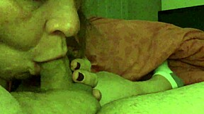 Granny Carmen’s deepthroat POV blowjob in a classic video
