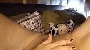 A grandmother pleases herself and achieves orgasm