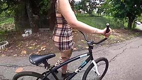 Exhibitionist Rides Bike with Butt Plug, Did Neighbor See Me Naked?