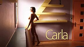 Sweet pleasure with Carla on a retro beach day