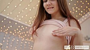 Tiny girl Peony's naughty solo play on My18teens