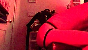 Gay dildo and anal sex with chastity fag