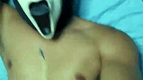 Gay anal sex with an amateur bottom on Halloween