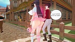 Public and outdoor fun with a beautiful Japanese girl in this hentai compilation