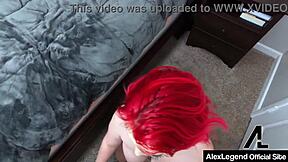 Redhead boss's wife enjoys her employee's big dick
