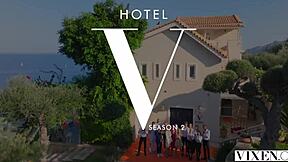 Christie, the new girl at Vixen, has a secret rendezvous at the hotel
