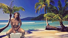 Amateur with curvaceous body uses a glass dildo for solo pleasure on Camsoda