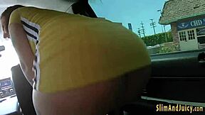 Big dick penetrates the tight pussy of a tattooed teenage girl who is dancing sexy