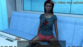 Married black beauty is upset with me in this cartoon porn video