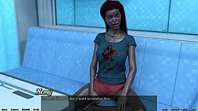 Married black beauty is upset with me in this cartoon porn video