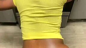 Beautiful transsexual gets a creampie from a big cock