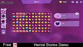 Visual novel style adult game with erotic stories