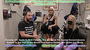 Latex clad nurse Stacy Shepard conducts a gyno exam