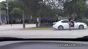 Stranded girlfriend gets picked up and fucked for money