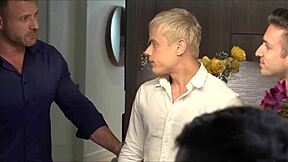Big cock gay party with black and white men