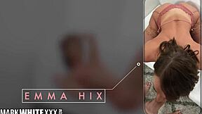 Emma Hix gets double creampie in fantastic doggy style sex
