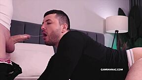 Straight guy tries out gay sex with a big cocked faggot