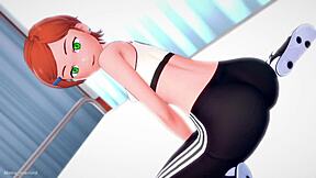 Redhead Gwen visits the nurse for some hardcore fun