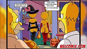 Simpsons Porn Brings Wild Halloween Night with Monster Cock