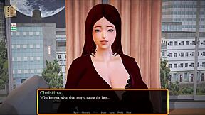 A walkthrough of the visual novel style game My new stepfamily 586