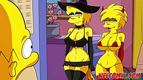 Simpsons Porn Brings Wild Halloween Night with Monster Cock