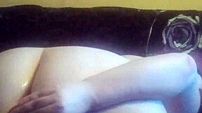 Naughty gamer girl enjoys anal sex with a toy