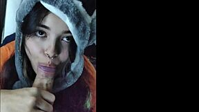 Petite teen gets deepthroat by experienced white wolf ofc