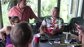 Amateur pussy lickers at a wild party