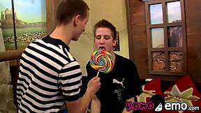 Timmy Clark's emo look and big cock make for a hot gay anal scene