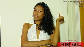 Tall Brazilian secretary gets dirty on her desk