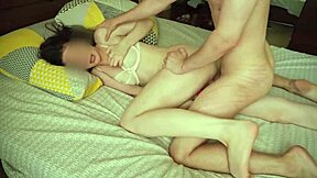 Real sex with an amateur couple who pleases each other and achieves orgasm