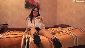 Cuckold husband jerks off while waiting for old wife