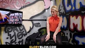 Big tits homemade brunette gets deepthroat facial gloryhole