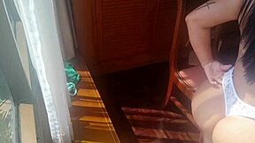 Stolen lingerie from stepmother, how does it fit? Amateurs