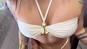 Big tits Latina gets a hard cock in her ass
