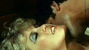 Amber Lynn in classic hardcore scene with two actors