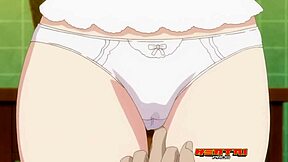Beautiful anime-like maid with great big boobs has hardcore sex