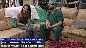 Doctor's office exam turns kinky with latex and cum