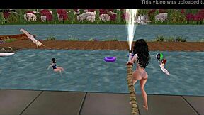 3D animated group fun with small boobed girls and big dick lovers