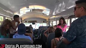 Kaci Lynn and Keiran Lee in steamy bus fantasy
