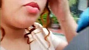 Close up and personal with a hot Latina slut
