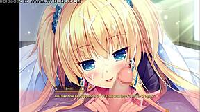Hot scene with sex toys and blowjob with a girl who falls in love with a monster