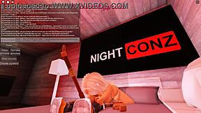 Roblox porn with blonde girl getting poked by big dick