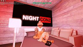 Roblox porn with blonde girl getting poked by big dick