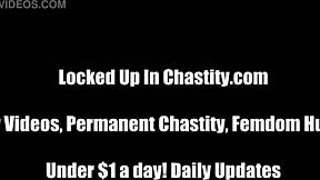 Enjoy some chastity denial with a handjob and humiliation