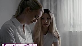 Petite teens Kenzie and Annys in hot girl-on-girl action