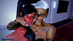 Futanari beauty's wild ride in Cyberpunk-themed porn