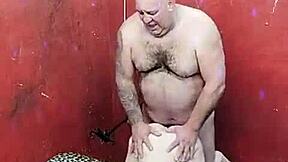 Belly, bodybuilder, and gay with a craving for warm milk